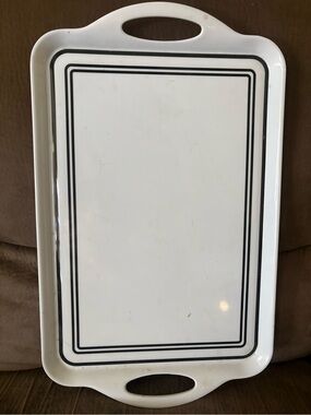 Corelle Coordinates Melamine Tray Rectangle 11  1/2" x 19" Classic Cafe Black